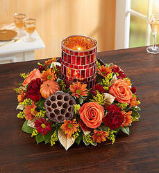 Shimmering Mosaic Centerpiece Davenport Florist - Same Day Flower Delivery - Flower Power 